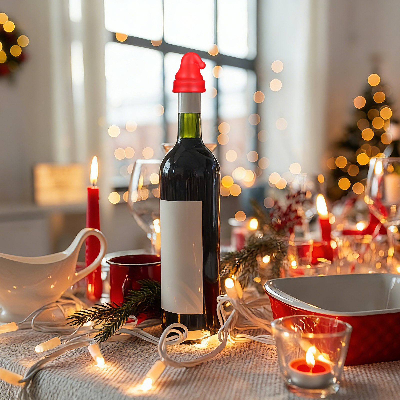 Wine Beer Hat - مجموعة من قطعتين من سدادات النبيذ